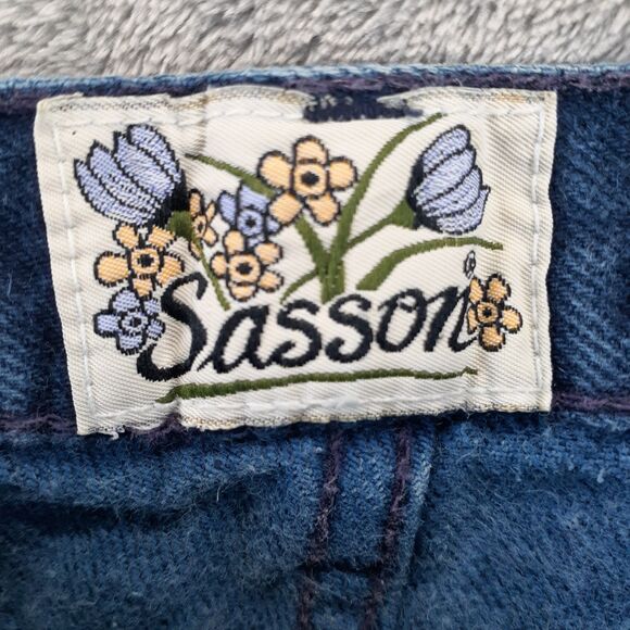 Sasson Hi Waist Mom Pleated Rolled Hemmed Denim Shorts Size 12 Dark Blue - Picture 4 of 10